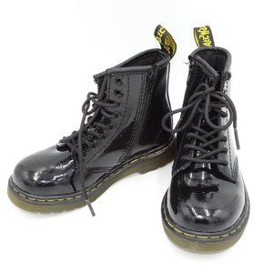 Dr. Martins Brooklee Black Patent Leather Boots | 9 Toddlers | EUC